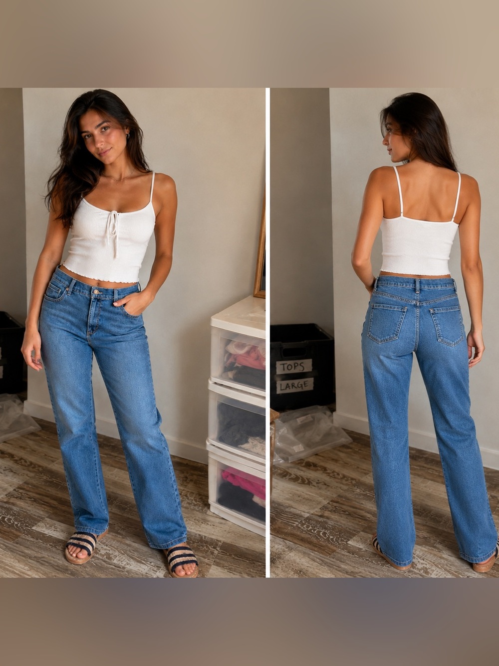 🩷. 583. Gloria Vanderbilt Amanda Women’s Medium Wash Straight Leg Jeans